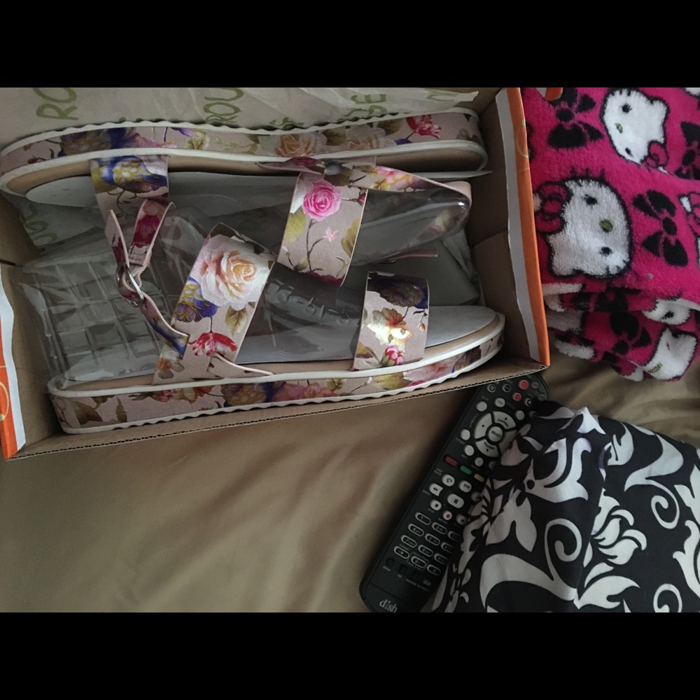 Beautiful floral sandals